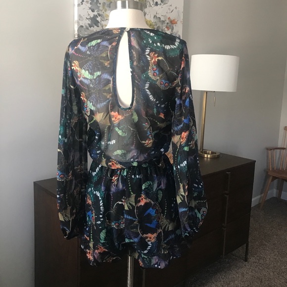 Show Me Your MuMu Black Butterfly Print Romper - Picture 3 of 14